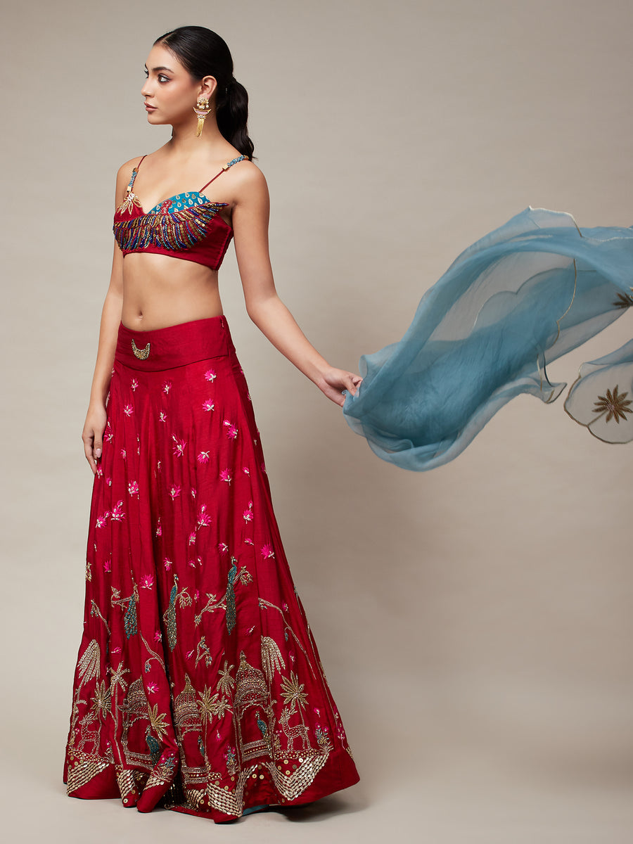 Mayura Pichwai Lehenga