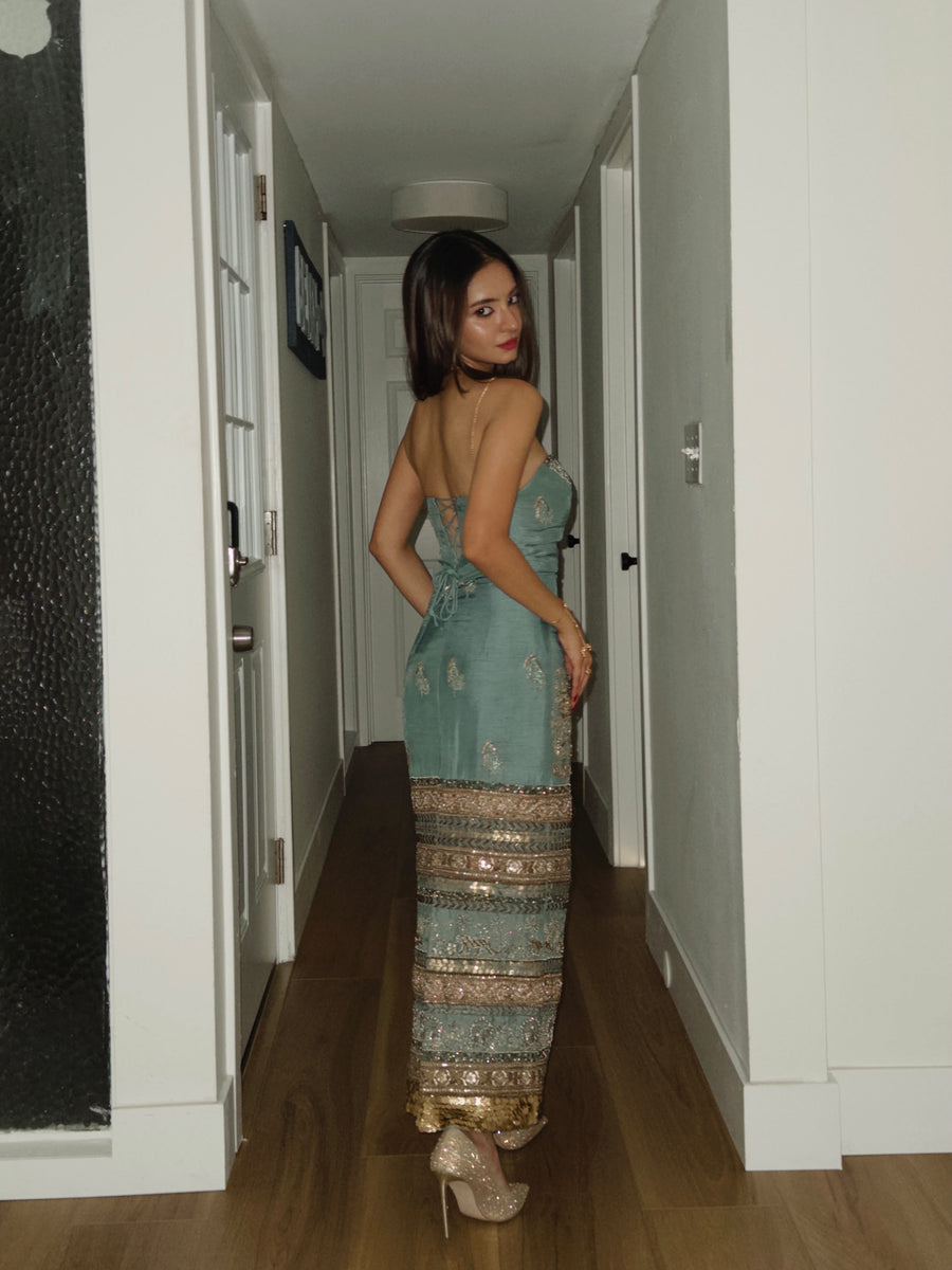 Royal Kadamba Bandage Dress