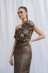 Gold Bow Dress