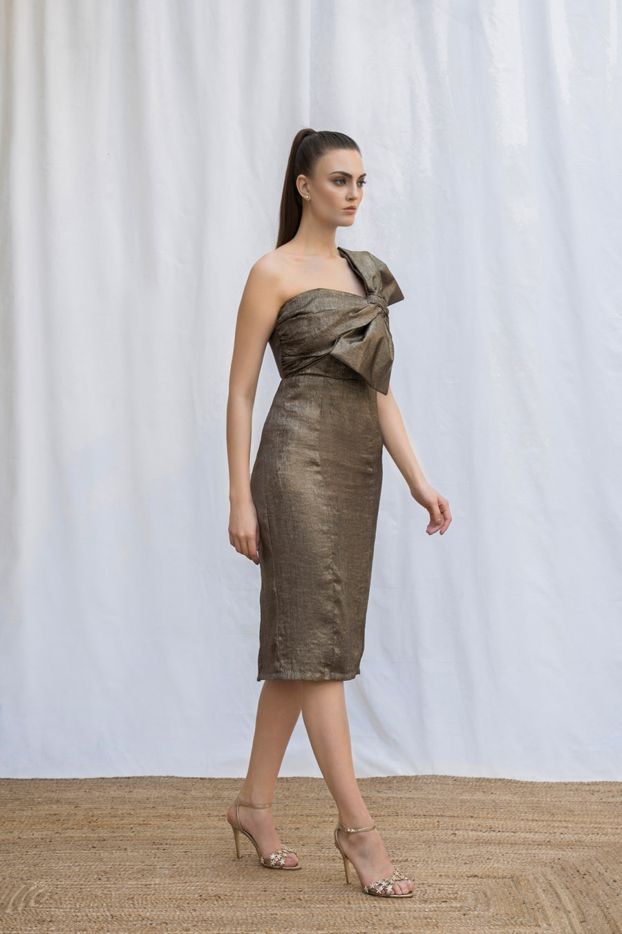 Gold Bow Dress