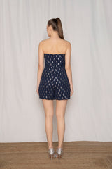 Bow Lurex Playsuit Dress