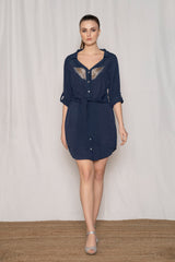 Winged Shirt Dress