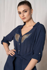 Winged Shirt Dress