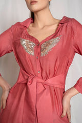 Winged Shirt Dress
