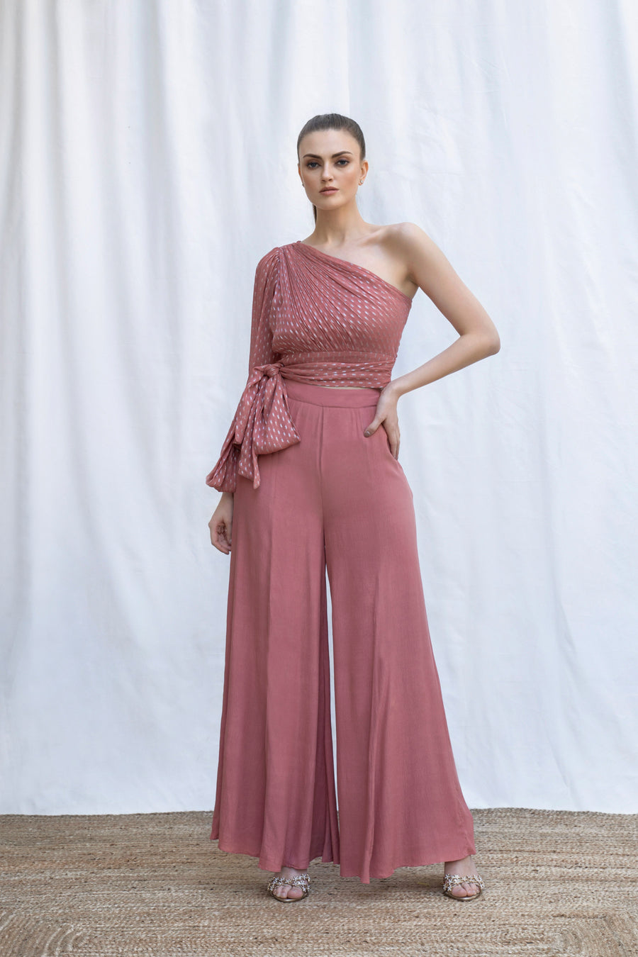 One Shoulder Top With Sash