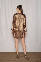Gold Cowl Dress