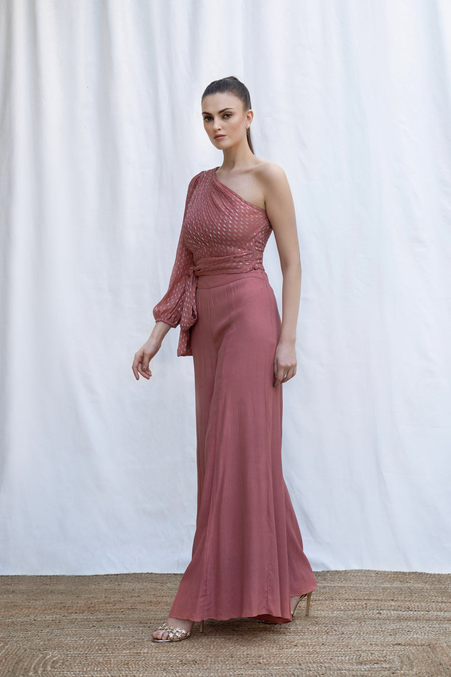 One Shoulder Top With Sash