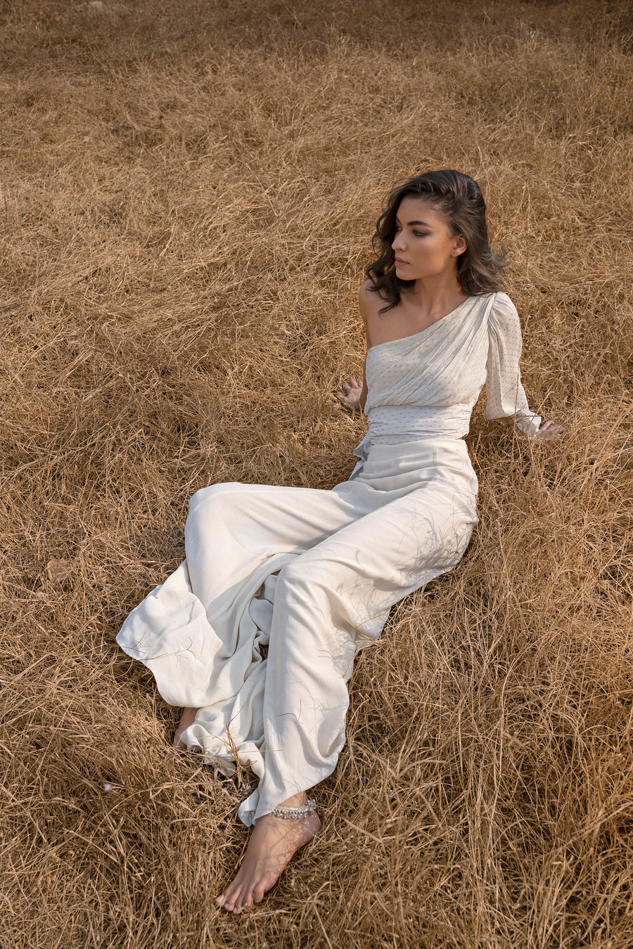 One Shoulder Top With Sash