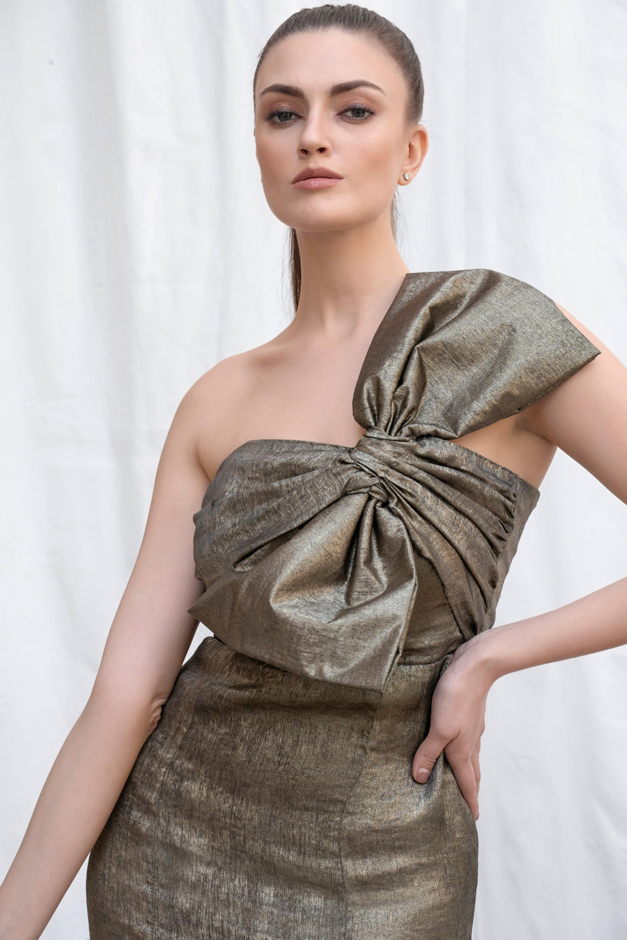 Gold Bow Dress