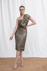 Gold Bow Dress