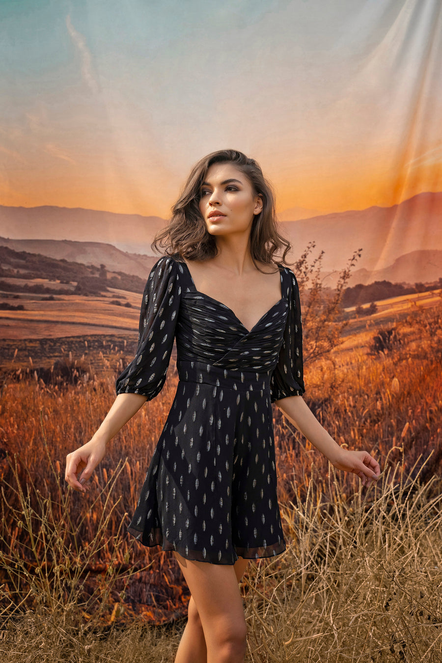 Lovestruck Handpleated Playsuit Dress
