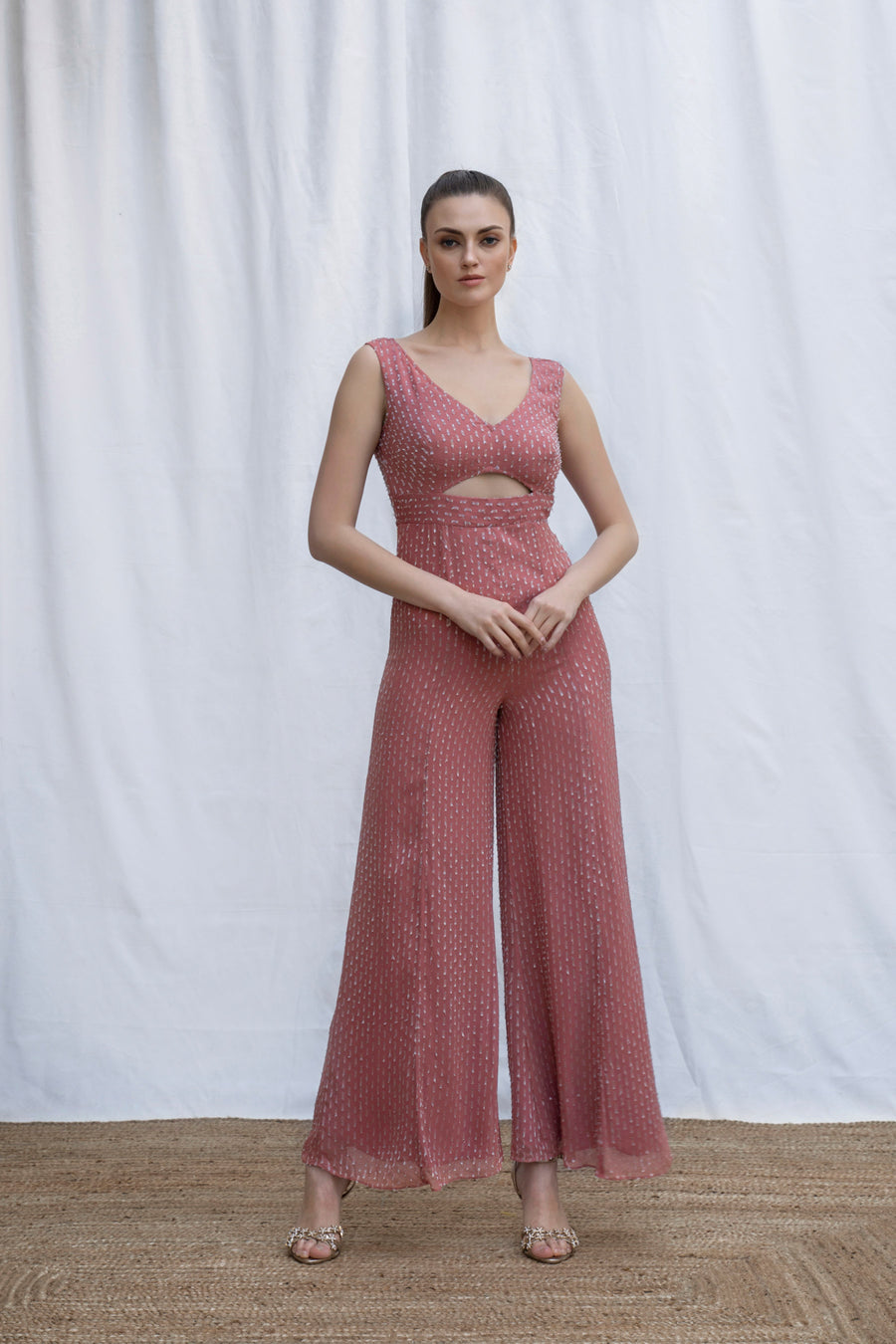 Bokeh Cutout Jumpsuit