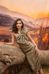 Gold Bow Dress