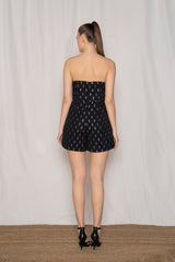 Bow Lurex Playsuit Dress
